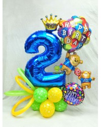 Happy 2nd Bear Birthday Number Design